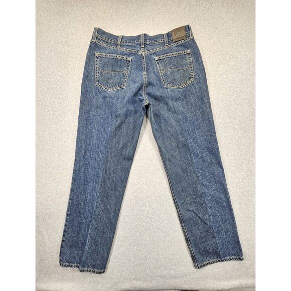 Lee Jeans Men's Relaxed Fit Blue Denim 38x32 Cotton Straight Leg - Picture 5 of 9